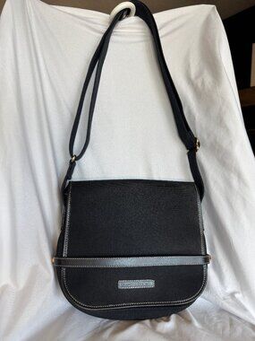 Dooney & Bourke Canvas Flap Messenger Bag in Black